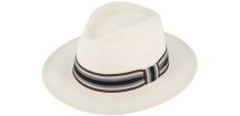 Letný biely fedora klobúk od Fiebig - Traveller Fedora Tropez