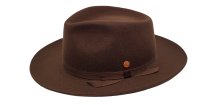 Luxusný hnedý klobúk Fedora - Mayser Ari Kastanie