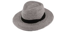 Fedora Raffia - slamený šedý klobúk - Bestseller