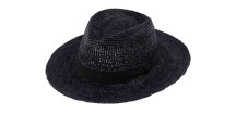 Fedora Raffia - slamený čierny klobúk - Bestseller