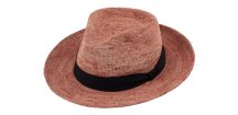 Fedora Raffia - červený slamený klobúk - Bestseller