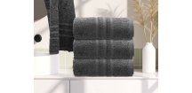 Prosop Comfort 50 x 100 cm gri inchis, 100% bumbac