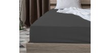 Cearsaf Jersey EXCLUSIVE cu elastic gri inchis 160 x 200 cm