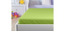 Cearsaf Jersey cu elastic pentru patut copii verde 70x140 cm