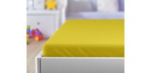 Cearsaf Jersey cu elastic pentru patut copii 70x140 cm galben