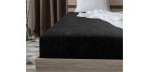 Cearsaf Frotir cu elastic 90x200 cm negru