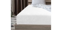 Cearsaf Frotir cu elastic EXCLUSIVE 90x200 cm alb