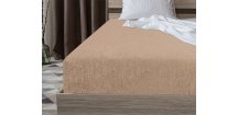 Cearsaf Frotir cu elastic EXCLUSIVE 180 x 200 cm maro deschis