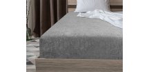 Cearsaf Frotir cu elastic EXCLUSIVE 90x200 cm gri deschis