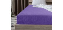 Cearsaf Frotir cu elastic EXCLUSIVE 90x200 cm mov inchis