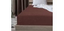 Cearsaf Frotir cu elastic EXCLUSIVE 180 x 200 cm maro inchis