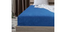 Cearsaf Frotir cu elastic EXCLUSIVE 90x200 cm albastru inchis