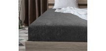 Cearsaf Frotir cu elastic EXCLUSIVE 90x200 cm gri inchis