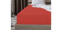 Cearsaf Jersey cu elastic 90x200 cm rosu