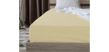 Cearsaf Jersey cu elastic 90x200 cm crem