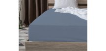 Cearsaf Jersey cu elastic 90x200 cm albastru inchis