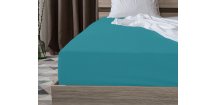 Cearsaf Jersey cu elastic 90x200 cm turcoaz