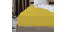 Cearsaf Jersey cu elastic 180 x 200 cm galben
