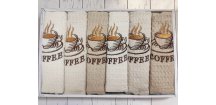 Prosoape de bucatarie in ambalaj cadou, CAFEA set 6 buc
