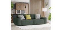 Canapea extensibila cu trei locuri verde inchis SMART