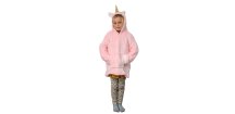 Patura hanorac cu maneci si gluga HOODIE UNICORN roz