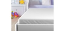 Cearsaf Jersey pentru patut cu elastic 70x140 cm alb