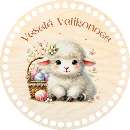Dno nebo víko na košík - Velikonoční beránek