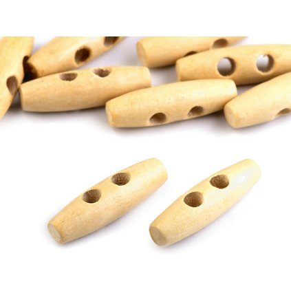 Dřevěný knoflík oliva 12x40 mm
