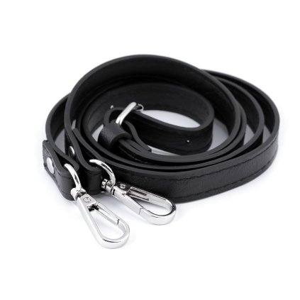 Koženkový popruh / ucho na kabelku s karabinami šíře 1,5 cm