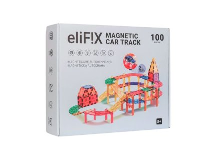 Magnetická stavebnice EliFix fresh - autodráha 100 ks