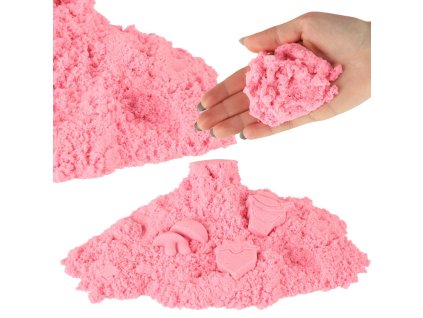 Kinetický piesok 1 kg vo vrecku ružový