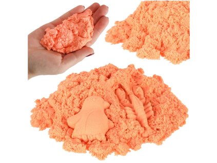 Kinetický piesok 1 kg vo vrecku oranžový