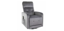 Polohovacie kreslo Lennox II Velvet, sivá