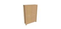 Vysoká šatníková skriňa Verno+ 140 x 46 x 210 cm, orech