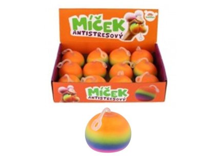 6837 teddies micek antistresovy mackaci sliz 6cm duhovy