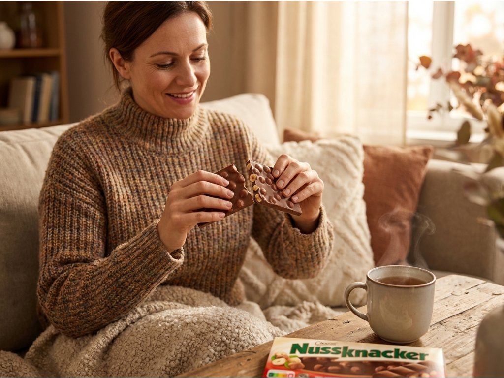 Choceur Nussknacker lámání čokolády