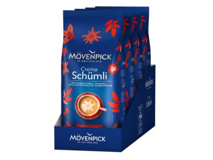 Mövenpick Crema SCHÜMLI zrnková káva 4x1 kg-VÝHODNÉ BALENÍ