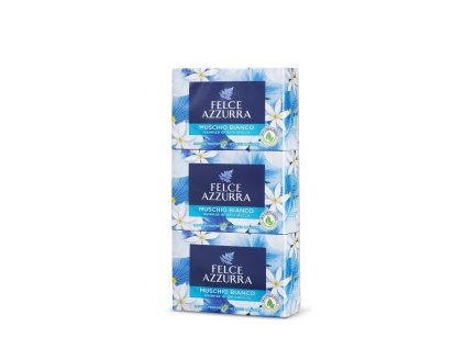 Felce Azzurra mýdlo Solido Muschio Bianco 3x100 g- VÝHODNÉ BALENÍ