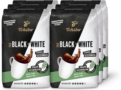 Tchibo Caffe BLACK & WHITE, zrnková káva 8x1 kg-VÝHODNÉ BALENÍ