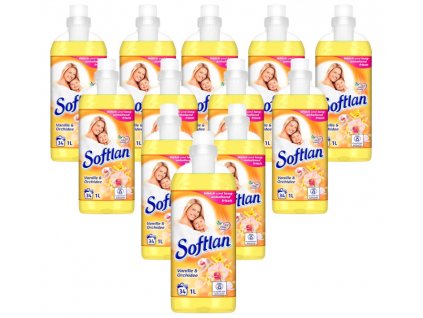 Softlan 3D Ultra aviváž s vůní vanilky a orchideje 1l, 45 PD - 12 ks-VÝHODNÉ BALENÍ