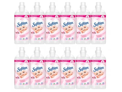 Softlan 3D Ultra Weich & Mild Sensitiv aviváž 1l 45 PD - 12 ks-VÝHODNÉ BALENÍ