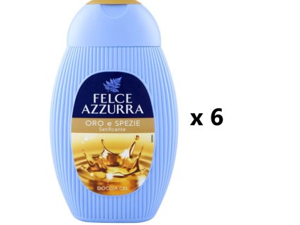 Felce Azzurra Sprchový gel Oro & Spezie 6x250 ml VÝHODNÉ BALENÍ