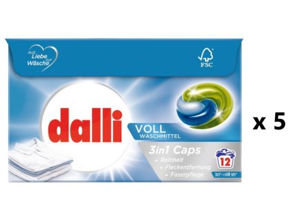 Dalli Activ 3v1 Kapsle na praní 5x12 ks- VÝHODNÉ BALENÍ