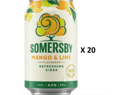 Somersby Mango & Limetka Cider 4,5%, 20x330 ml VÝHODNÉ BALENÍ