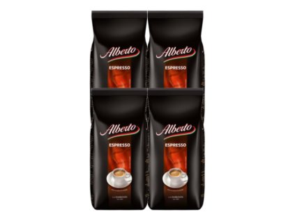 Alberto Espresso zrnková káva 4x1 kg - VÝHODNÉ BALENÍ