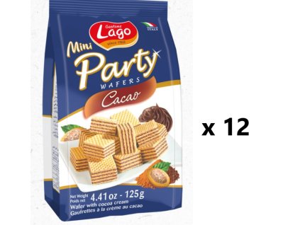 Gastone Lago Party Bags Mini kakaové sušenky 12x125 g - VÝHODNÉ BALENÍ