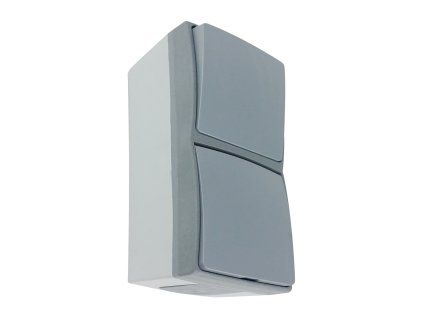 Zásuvka s vypínačem AQUATIC PRO IP55 2P+E, šedá/grafitová