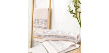 Bambusowy ręcznik BAMBOO 50x90 cm kremowy, 70% włókno bambusowe | 30% bawełna
