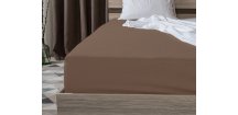 Jersey plahta tamno smedja 200 x 220 cm