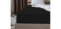 Jersey plahta crna 200 x 220 cm